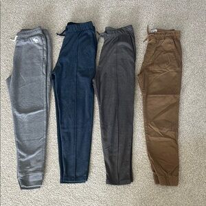 Abercrombie Kids Jogger Pants Set - Gray, Blue, Brown - size 11/12
